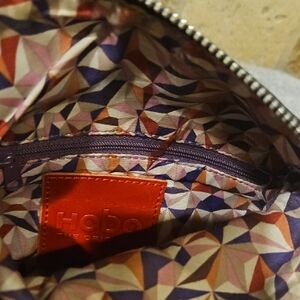 HOBO Multicolor Geometric Lined Handbag - Purple & Orange Accents